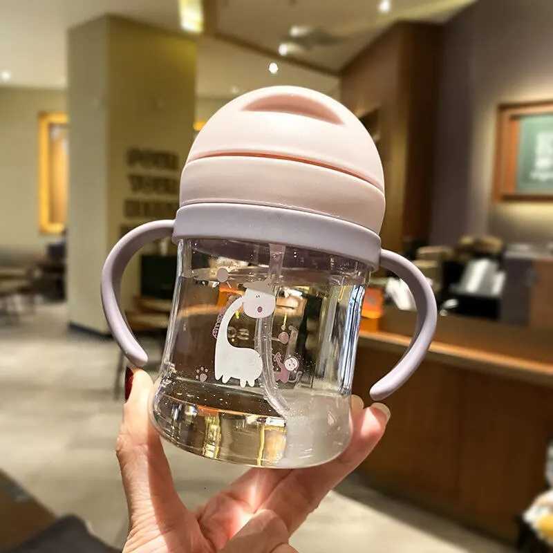 250ml Leak-Proof Kids Water Bottle Sippy Cup with Gravity Ball Straw Wide Mouth for Toddler Baby Cup Auto-Sealing Straw Cup X2508061