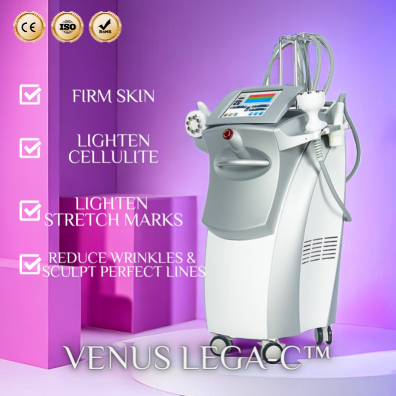 Skin Tightening and Fat Reduction Machine with RF Cavitation Vacuum Roller for Salon Slimming