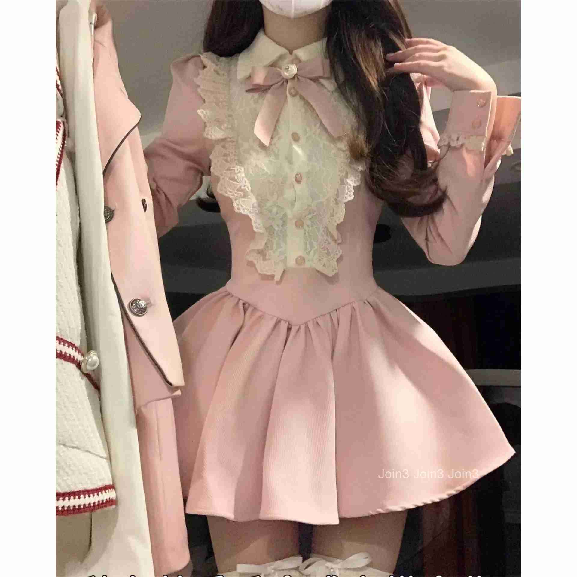 French Escape Princess Style Pink Skirt Dress Womens New Hot Sale Of The Season Spring High-End Birthday Mini Dress Elegant Chi