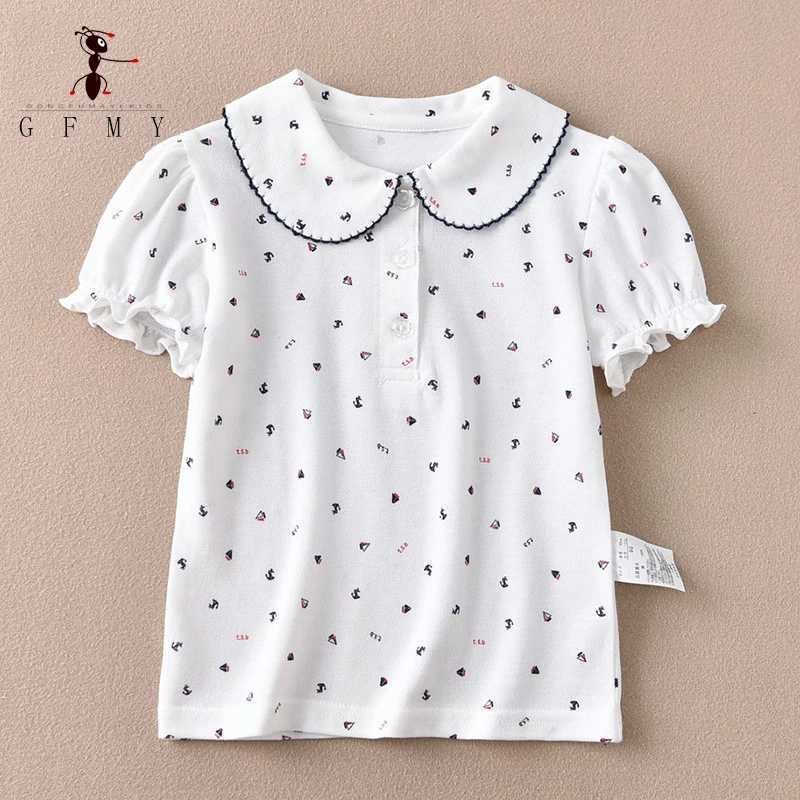 Childrens Short-Sleeve Polo Shirts Boys and Girls 2025 Summer T-Shirts 100% Cotton White School Tops 2T-16T Performance Costume X250806