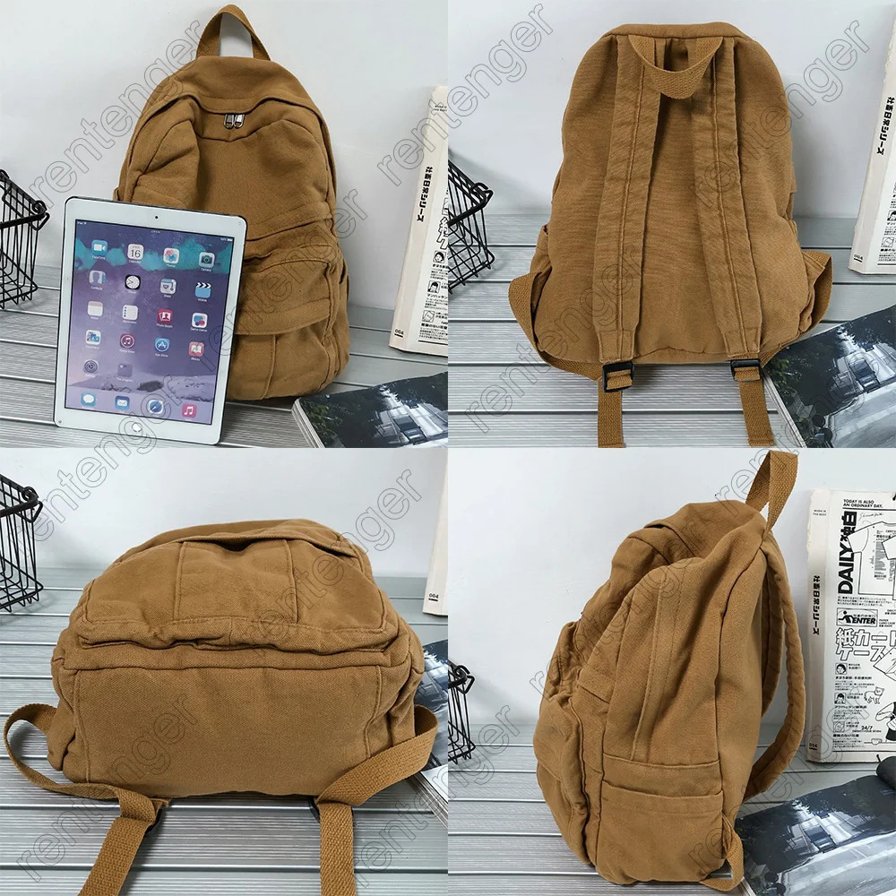 Girl Fabric School Bag Fashion College Student Vintage Women Backpack Canvas Female Laptop Bag Travel Kawaii Ladies Backpack 250807