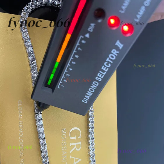 925 Silver Moissanite Tennis Chain Fashion Jewelry with Iced Out 3mm 4mm 5mm New Style Silver Necklace