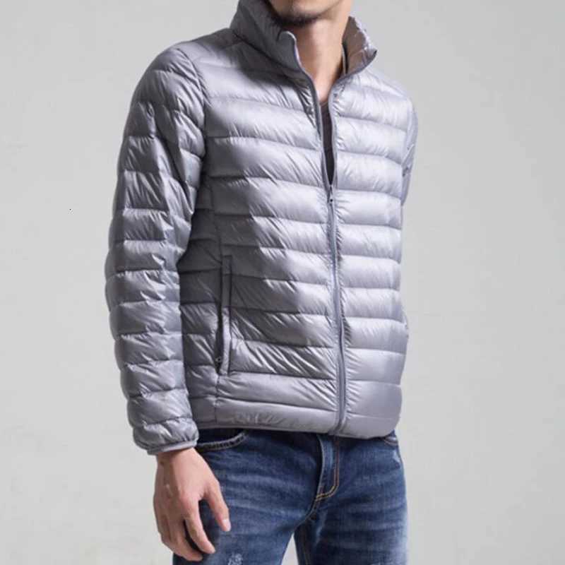 Men Down Jacket Casual Spring Autumn Winter Stand Collar Fashion Warm Coat Mens Ultra Light Thin White Duck Down Jackets 4XL W250806