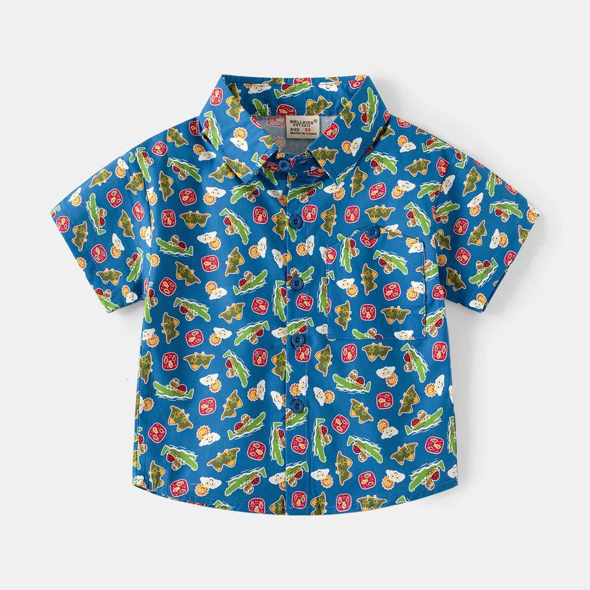 Baby Boys Printed Shirt Baby Short Sleeve Shirt Children Fashion Printed Shirt X250806