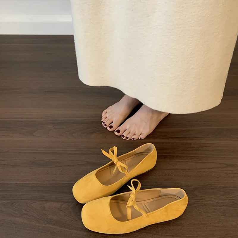 Spring Autumn Women Flats Round Toe Shallow Slip On Ladies Casual Ballet Shoes Eelgant Dress Shoes 250731