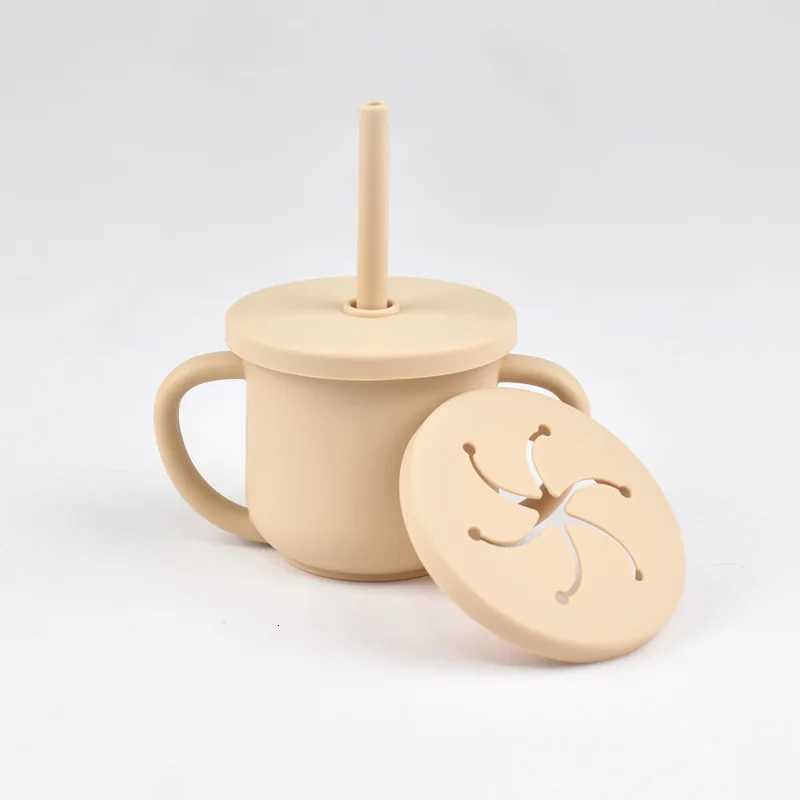 1pcs Baby Silicone Straw Cup BPA Free Portable Storage Snack Container Feeding Cup for Kids Leakproof Learning Drink Cup X250806