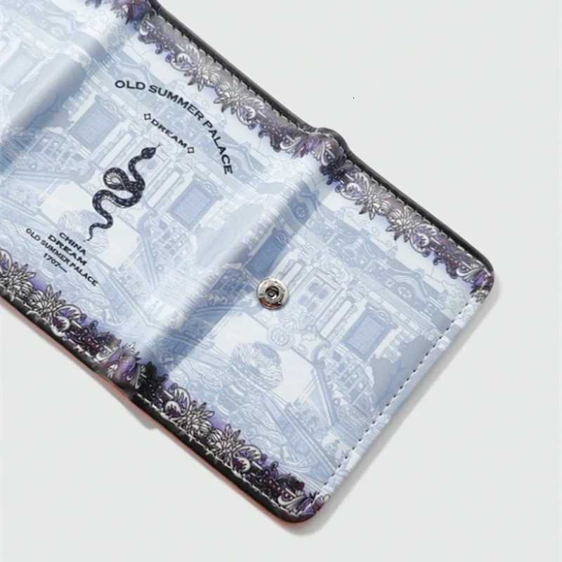 1pc Gothic Style Dark Snake Printed Wallet New Fashion Vintage Coin Purse Leather Mens Aesthetic Short Card Wallet XJ250806