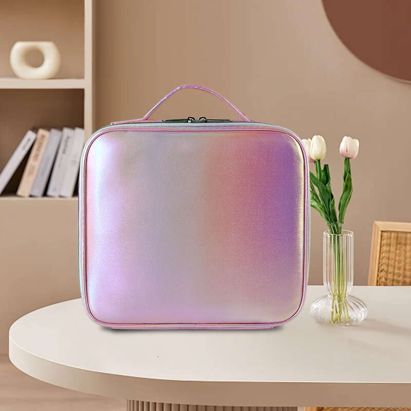 New Ins Style Fresh PU Waterproof Travel Toiletry Multifunctional Storage Nail Art Eyelash Makeup Bag
