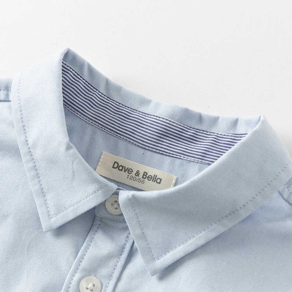 Dave Bella Boys Long Sleeve Shirt Autumn Spring Cotton Blouse for Children Birthday Party Formal Shirt Kids Clothes DK 3252972 X250806