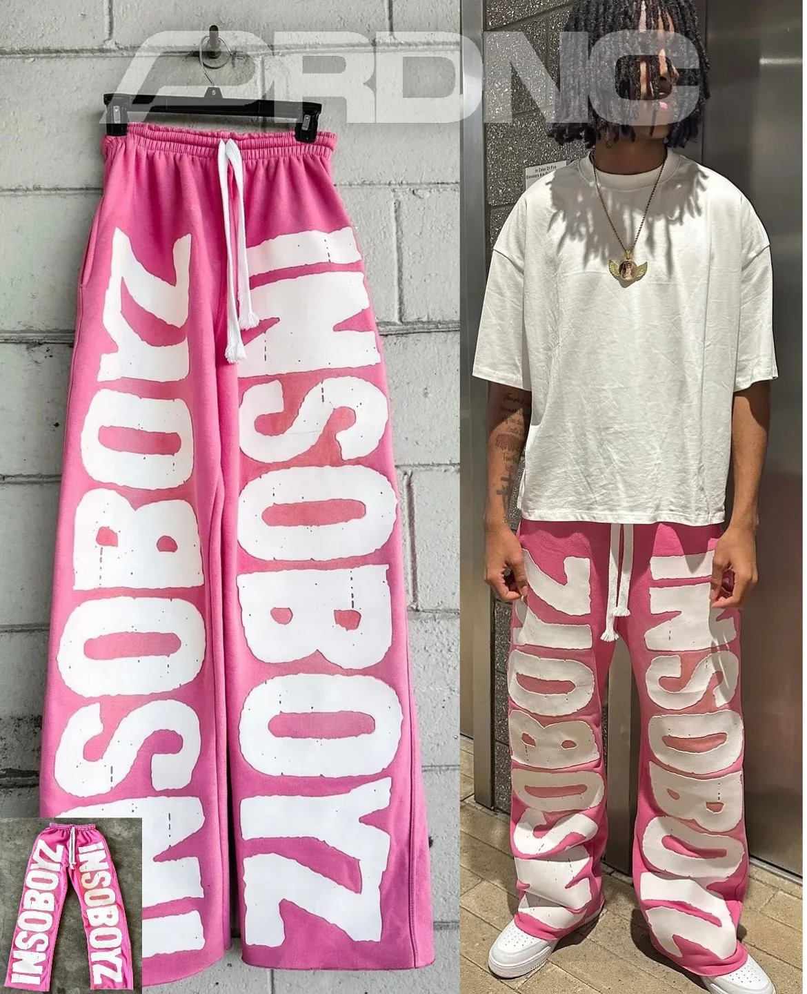 Y2K American Fashion Oversized Letters Loose Jogging Pants Mens and Womens Harajuku Hip-Hop Letters Casual Joker Sweatpants 250806