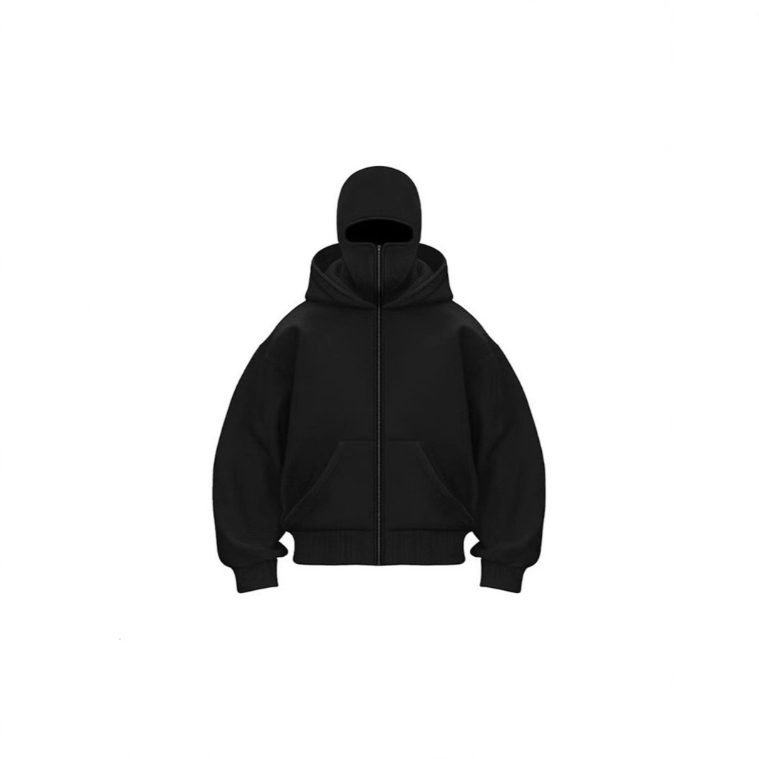 Light Board Ins New Zipper Hooded Sweatshirt Jacket Unisex Double Hood Autumn Winter Couple Top