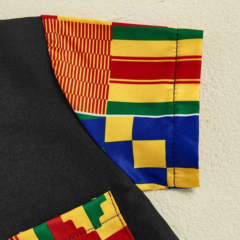 Toddler Boys Short Sleeve African Print Button Down Shirt Summer Tops Kids Casual Ethnic Style Blouse for Boys X250806
