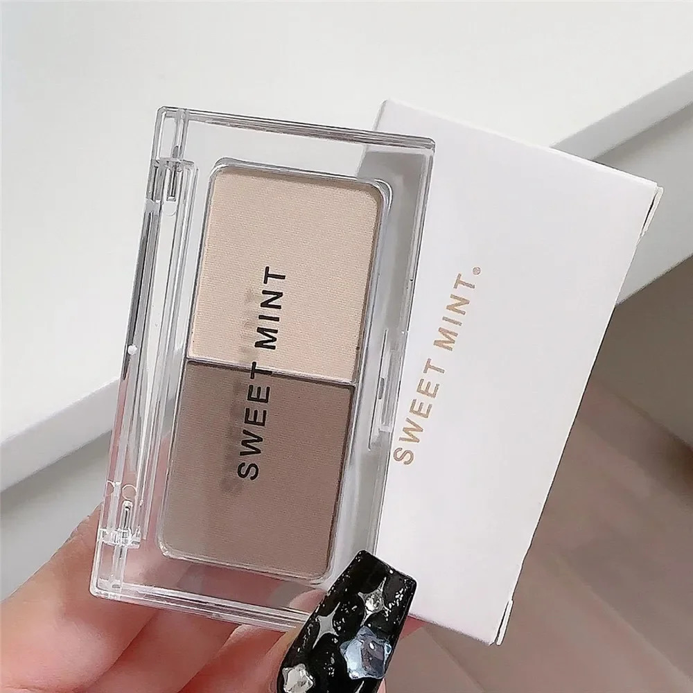Two-color Nose Shadow Powder Highlighter Contouring Palette Side Shadow V Face Matte Brightening Multifunction Makeup Palette 250730
