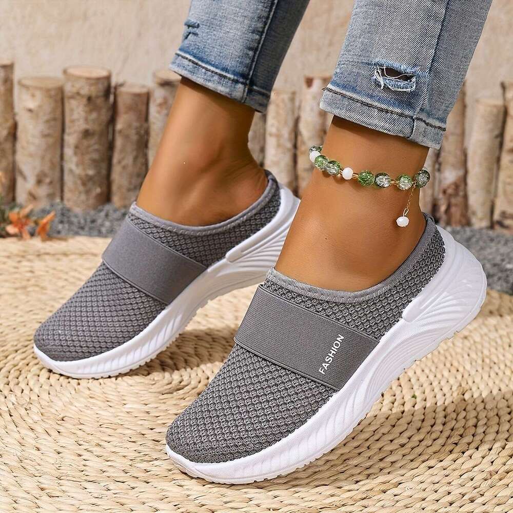 Women's Summer Indoor Casual Breathable Mesh Slip-On Soft Sole Comfortable Lazy Shoes
