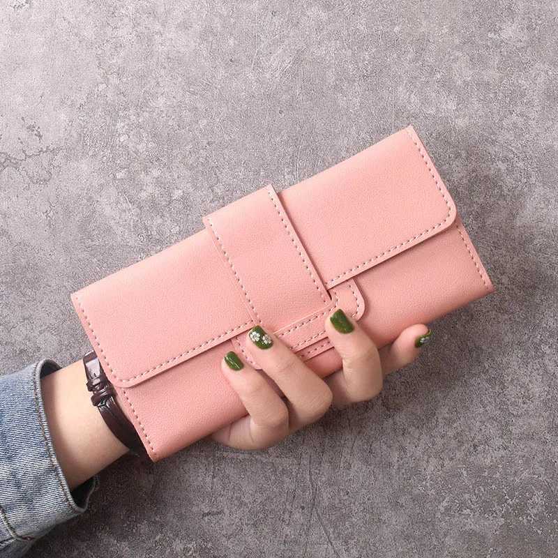 2024 new ladies long purse clutch multi-functional PU purse Korean version of simple fashion walletXJ250806