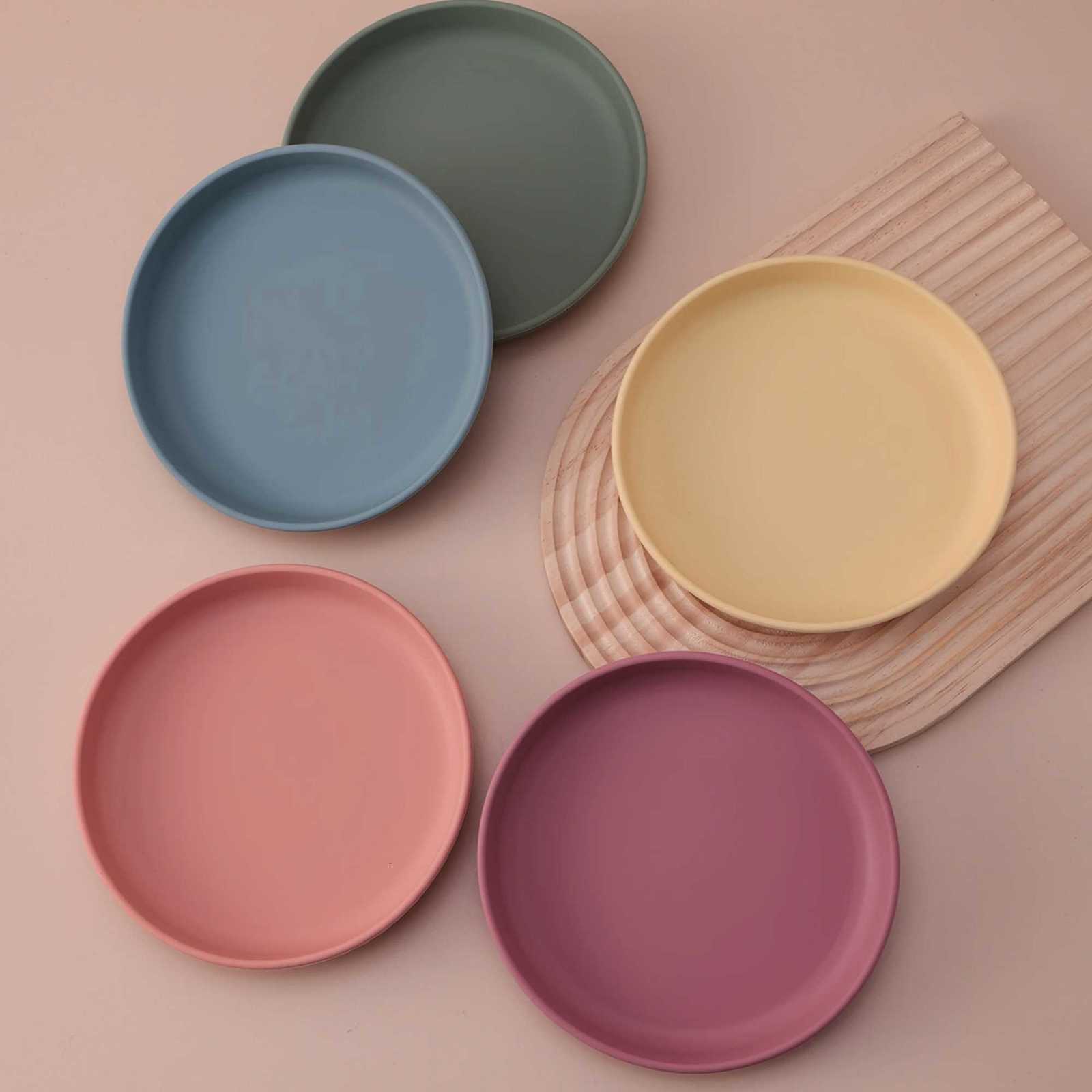 1PCS Food Grade Silicone Infant Plate Suction Feeding Bowl Baby Dishes Waterproof Newborn Essentials BPA Free Accessories X250806