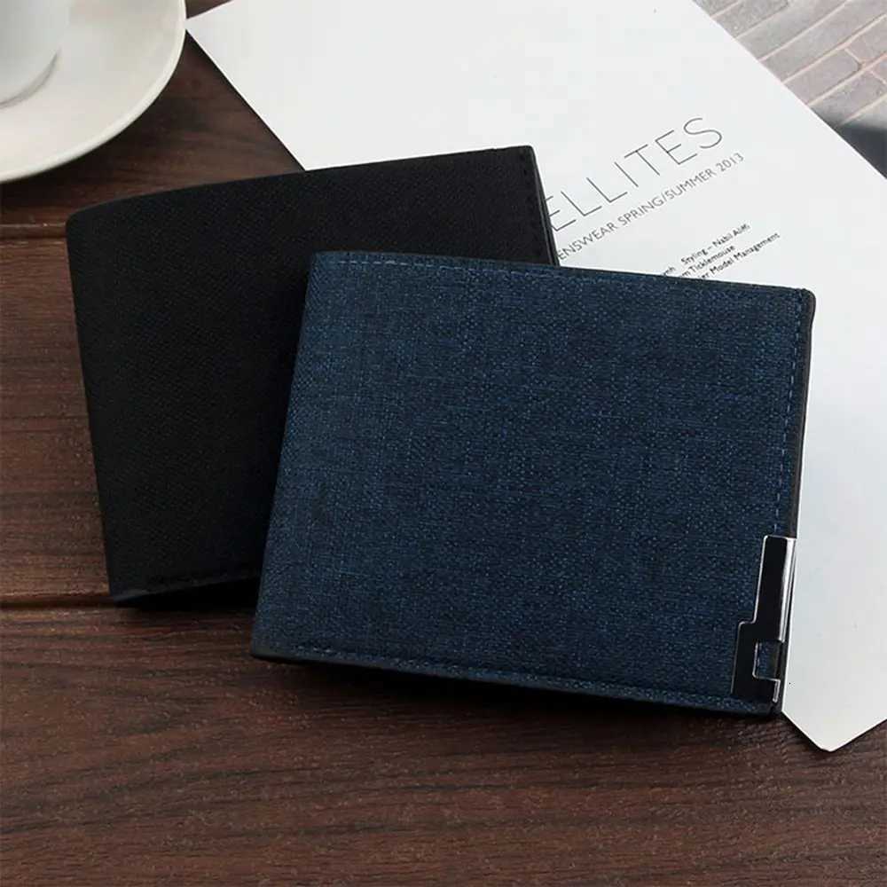 Mens Multifunctional Canvas Wallet Leisure Travel Lightweight Portable Short Style All Match Male Holder Coin Purse XJ250806