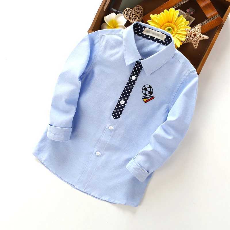 100% Cotton Boys Shirts Kids Clothes Solid Color Baby Long Sleeve Shirt 3-11Y Spring Tops Tees Shirts Children Casual Blouse X250806