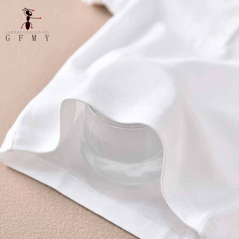 Childrens Short-Sleeve Polo Shirts Boys and Girls 2025 Summer T-Shirts 100% Cotton White School Tops 2T-16T Performance Costume X250806