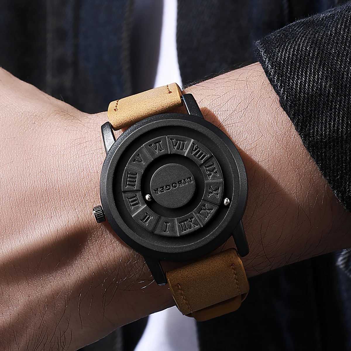 Fashion Magnetic Suspension Mens Casual Sports Roma Dial Wristwatch for Men (Without Box) W250806