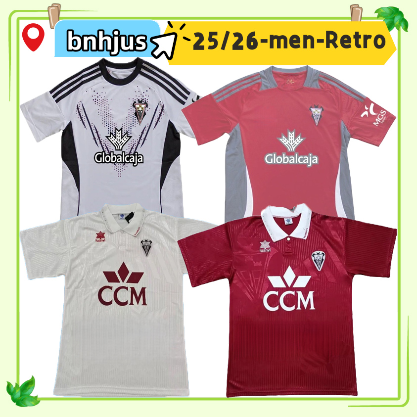 S-4XL 25 26 Albacete Balompie soccer jerseys 1994 1995 retro 2025 2026 Vallejo Manu Fuster Jonathan Dubasin Fran alvarez Flavien Boyomo Riki football shirts Men kids