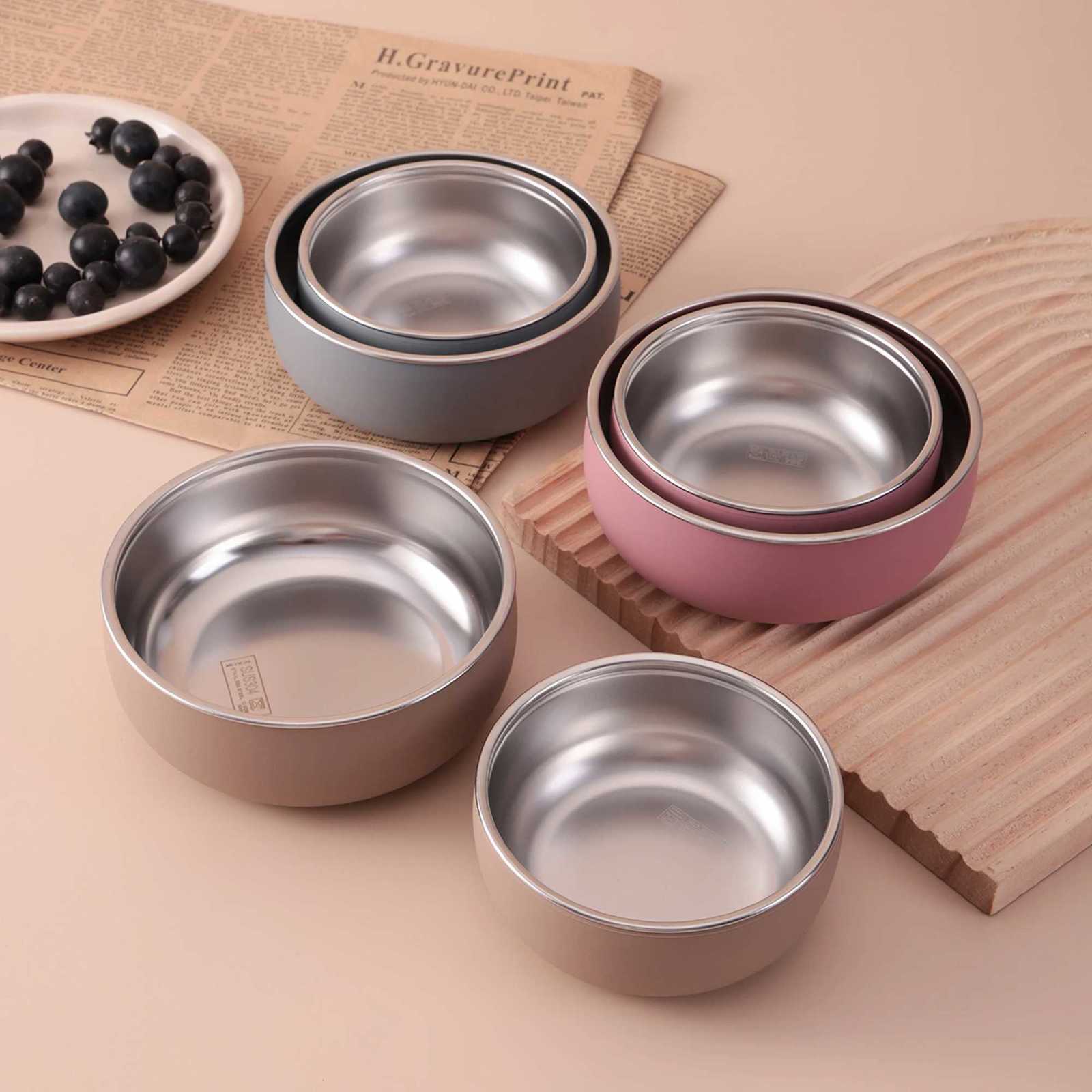 2PCS Baby Stainless Steel Dinner Set Detachable Baby Feeding Bowl Silicone Baby Food Dish Plate BPA Free Childrens Tableware X250806
