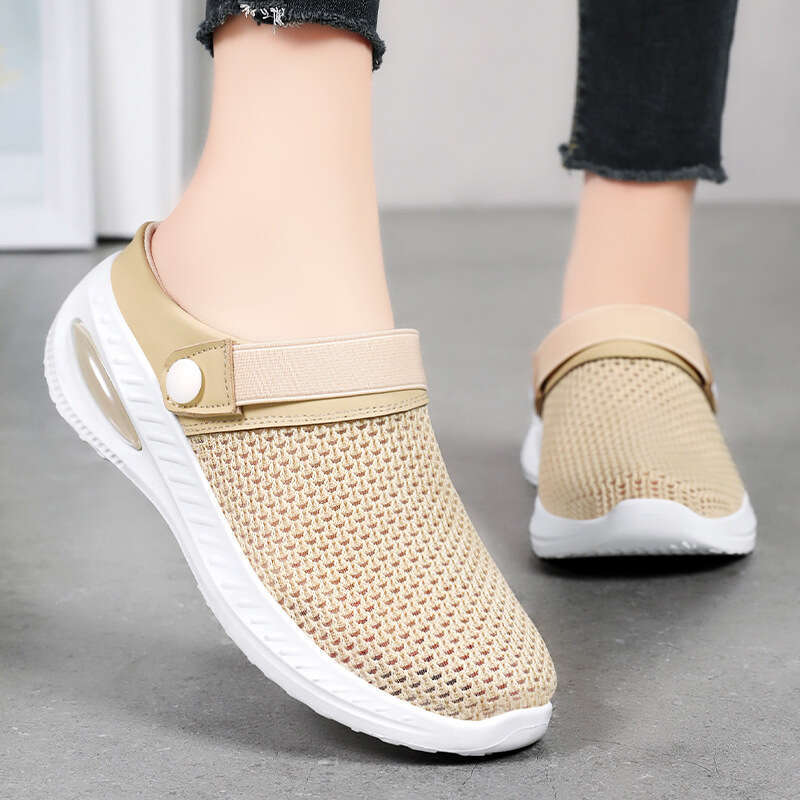 Women's Versatile Casual Breathable Outdoor Fashion Mom Shoes Closed-Toe Slippers