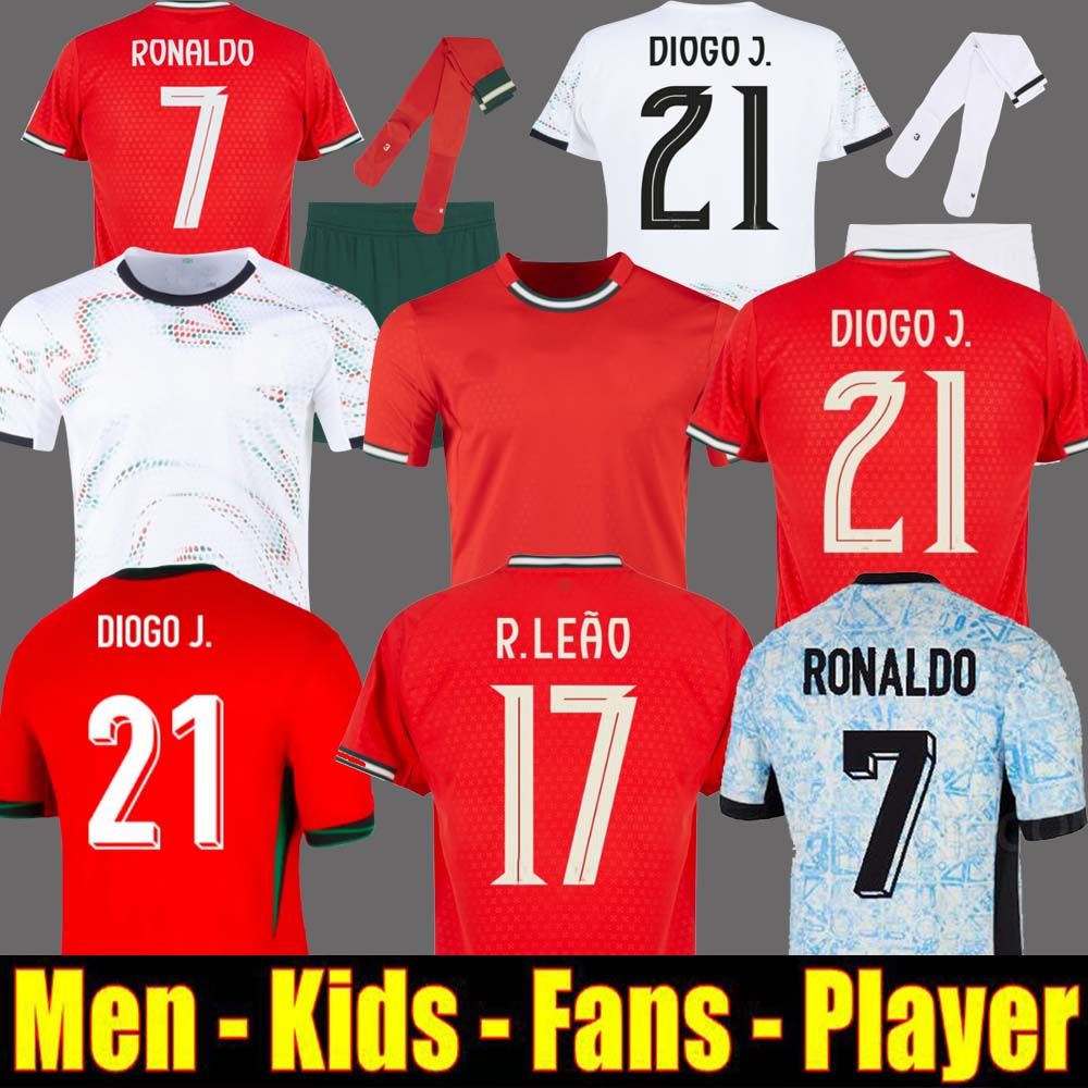 2025 Portugal soccer jerseys B.FERNANDES R. Leao JOAO FELIX PEPE BERMARDO camisa de futebol J.MOUTINHO football shirt Men Kids kit women RoNalDo Portuguese DIOGO JOTA