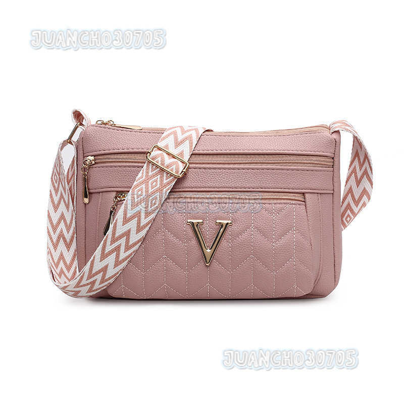 Multi-layer Zipper Shoulder Bag for Women Large Capacity Crossbody Bag Middle-aged Bag Soft Leather Fashion Tote Bag H250806