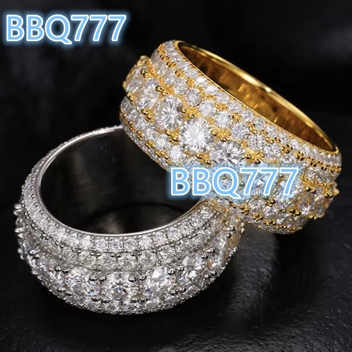 Mens 14K Gold Fine Jewelry Rings Trendy Fashion Cuban Hip Hop Style Diamond Rings Popular for Drop-shippping