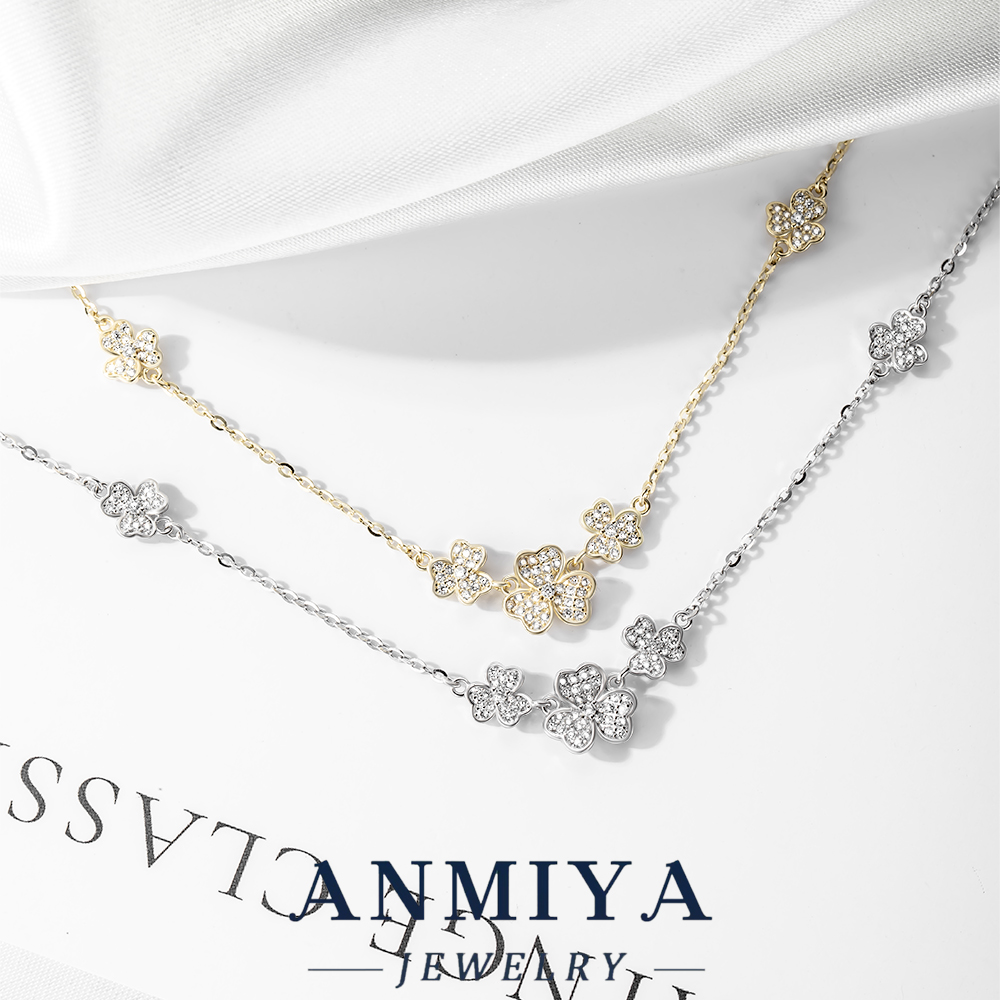 925 Sterling Silver Lucky Charm Necklace Multi-Clover Pendant Symbolism Versatile Tassel Jewelry for Daily Wear Occasions