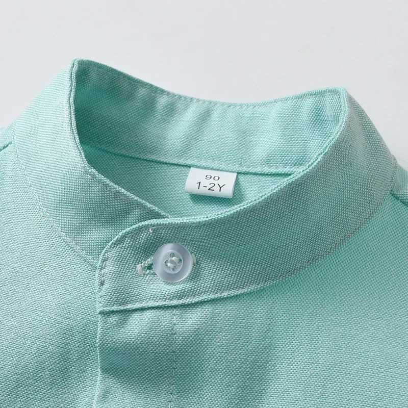 New Children Boys Gentleman Shirts Kids Short Sleeve Casual Tops Infant Toddler Girls Blouses Formal Clothing Summer Clothes X250806