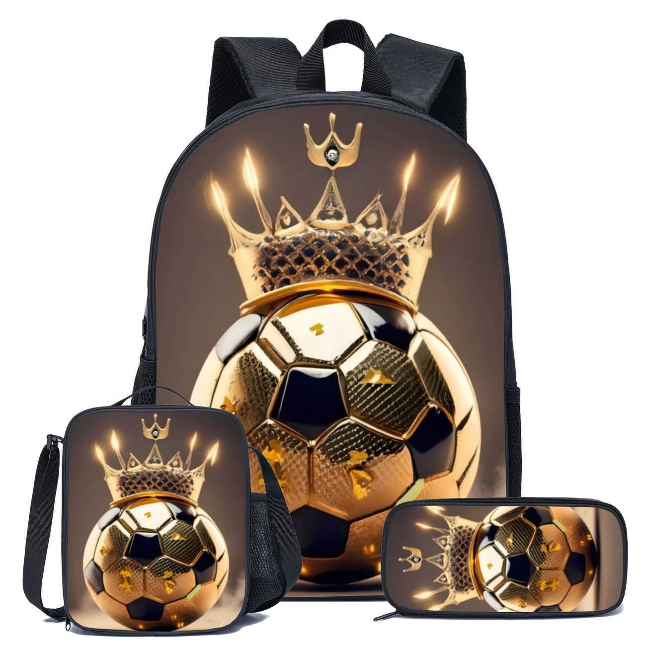 Cartoon Backpack for Primary and Secondary School Students, Large Capacity Backpack, Shoulder Bag, Pencil Case Three-piece Set 250815