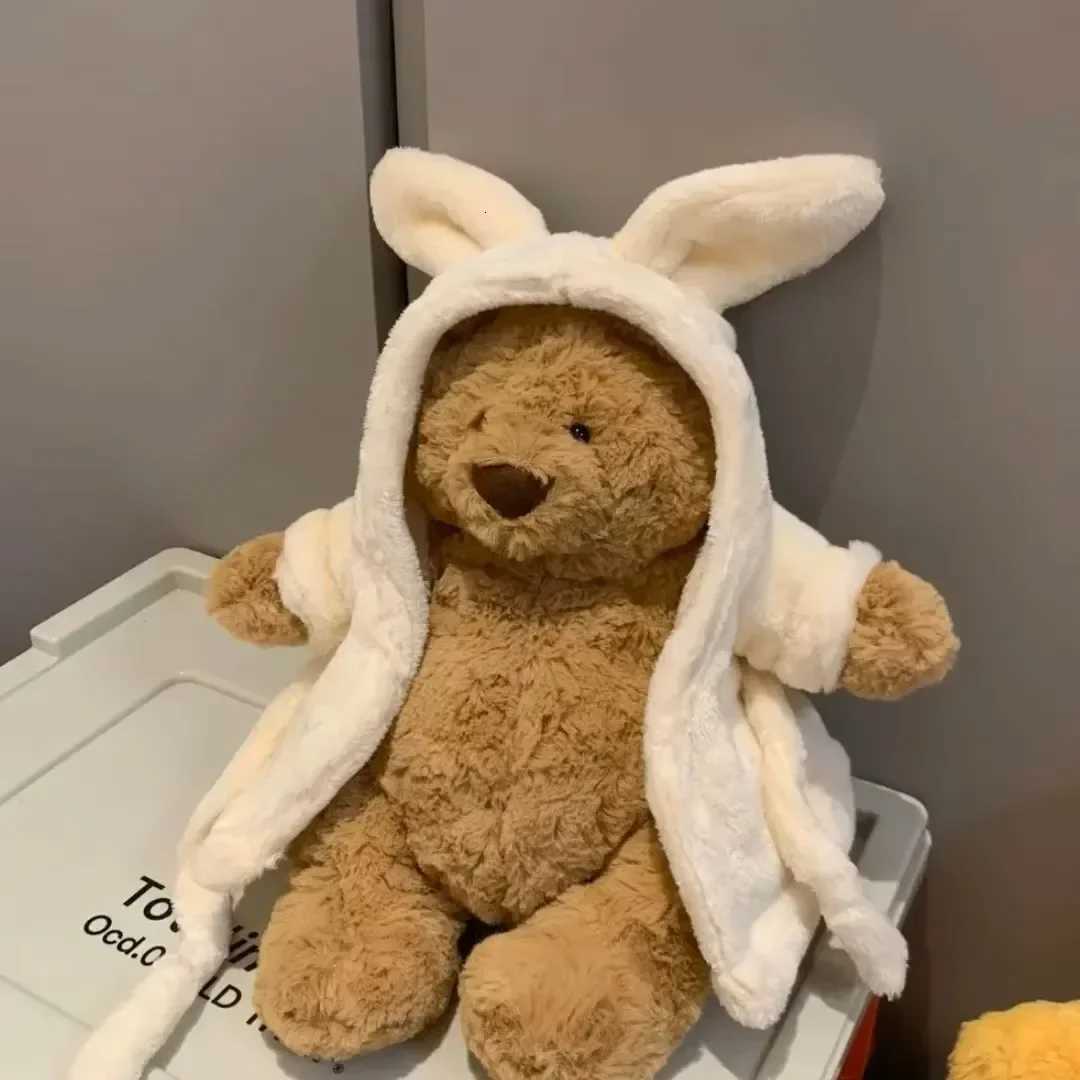 100% Cotton Bathrobe Bear Pink Bear Blue Bear Doll Sleep Companion Plush Doll Easter Gift Party Gifts S R250805