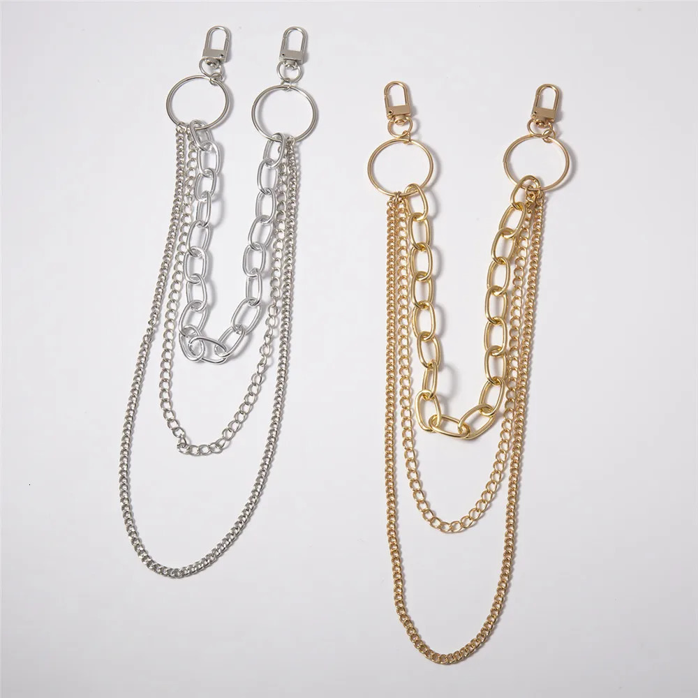 Vintage Long Metal Rock Trousers Hipster Pant Jean Keychain Ring Clip Tassel Keychains Women Accessory 250806