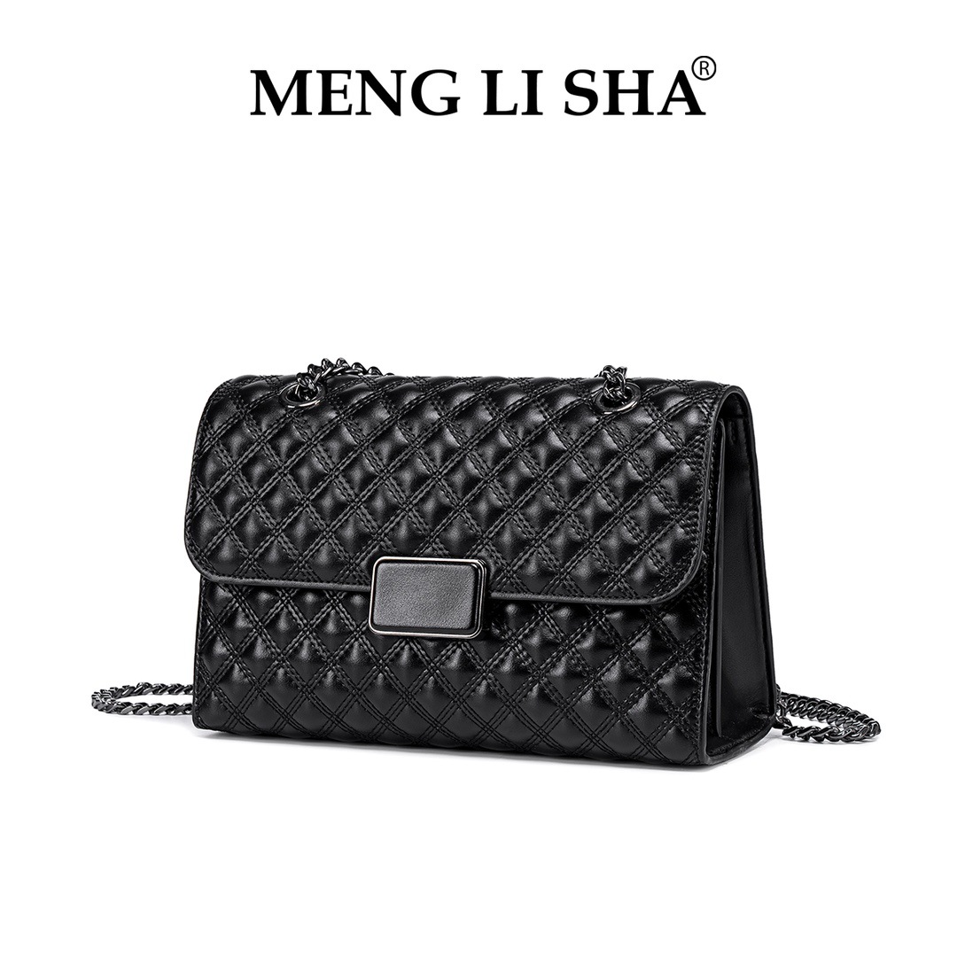 MENG LI SHA Korean-style new casual and personalized diamond-patterned single - shoulder underarm bags for women Commuting bags with large capacity