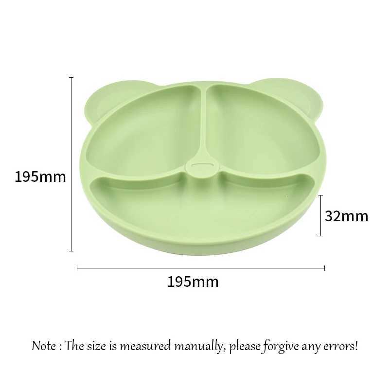Baby Safe Sucker Silicone Dining Plate Solid Cute Cartoon Children Dishes Suction Toddle Training Tableware Kids Feeding Bowls X250806