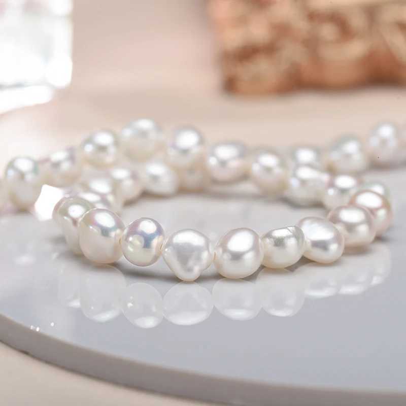 5-6mm Natural Baroque Freshwater Pearl Necklace Fashion Jewelry for Gift 925 Sterling Silver Choker Necklace for Women Girls Y250805