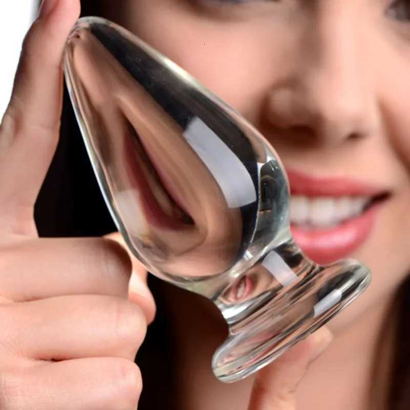 Transparent Anal Plug Butt Plug Erotic Butt Stimulation Glass Sex Toys for Women Men Masturbation Prostate Massager XJ250806