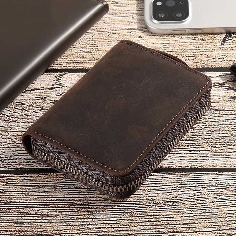 Mans Purse Zipper Coin Purse Short Wallet Men Women Short Wallet RFID Driving License Bag Wallet Multi Cards XJ250806