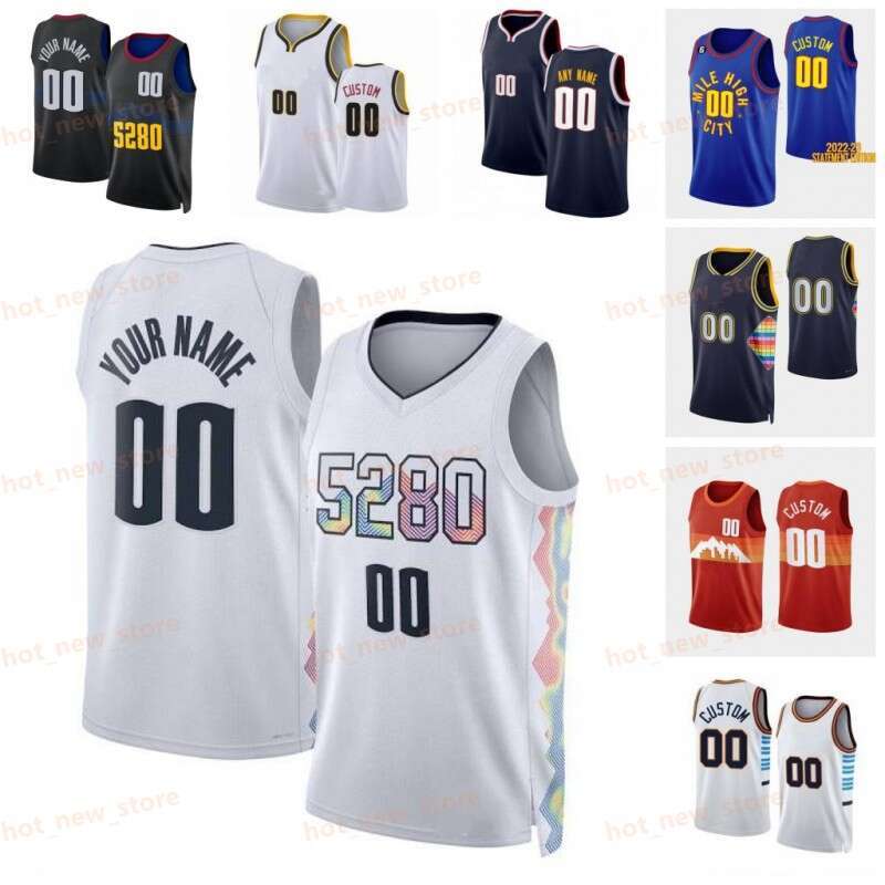 15 Jokic Jersey Custom 2024-25 Printed Basketball Jerseys 27 Jamal Murray 1 Michael Porter Jr. 50 Aaron Gordon 0 Christian Braun Kentavious Caldwell-Pope Shorts