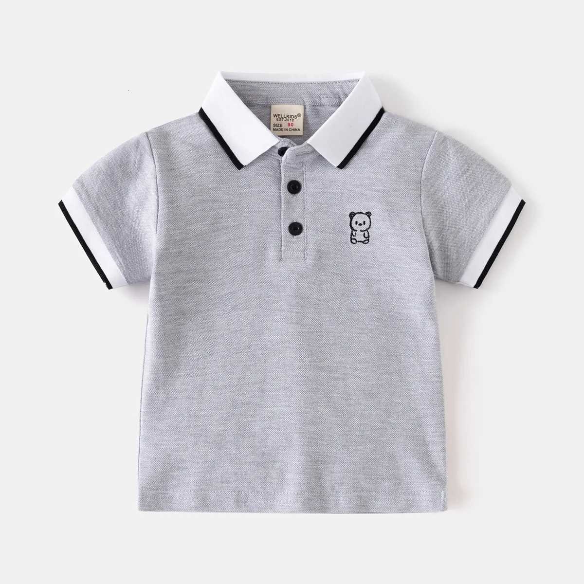 2025 New Boys Polo Shirt Baby Half Sleeve Embroidered Top Trendy Korean Version Childrens Short Sleeve T-shirt X250806