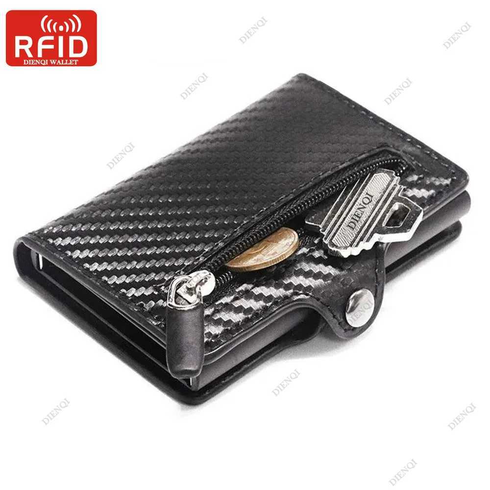 Top Quality Wallets Men Money Bag Mini Purse Male Vintage Brown Leather RFID Card Holder Wallet Small Smart Wallet Pocket WalletXJ250806