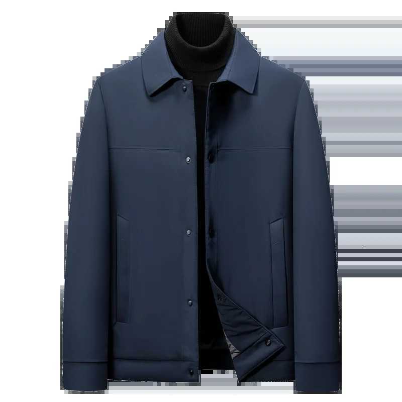 High Quality Warm White Goose Down Jackets 2025 Winter Casual Mens Lightweight Puffer Coats Outerwear Solid Padded Tops Clothing W250806