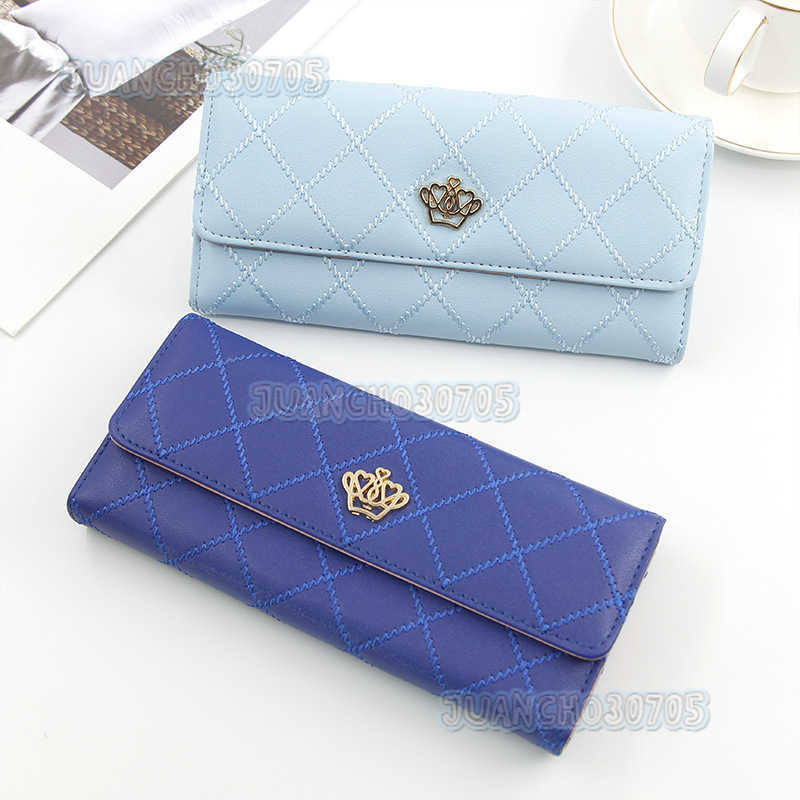 New Medium and Long Fashionable Womens Purse Womens Handbag Wallet Change Mobile Phone Bag Lingge Card Bag H250806