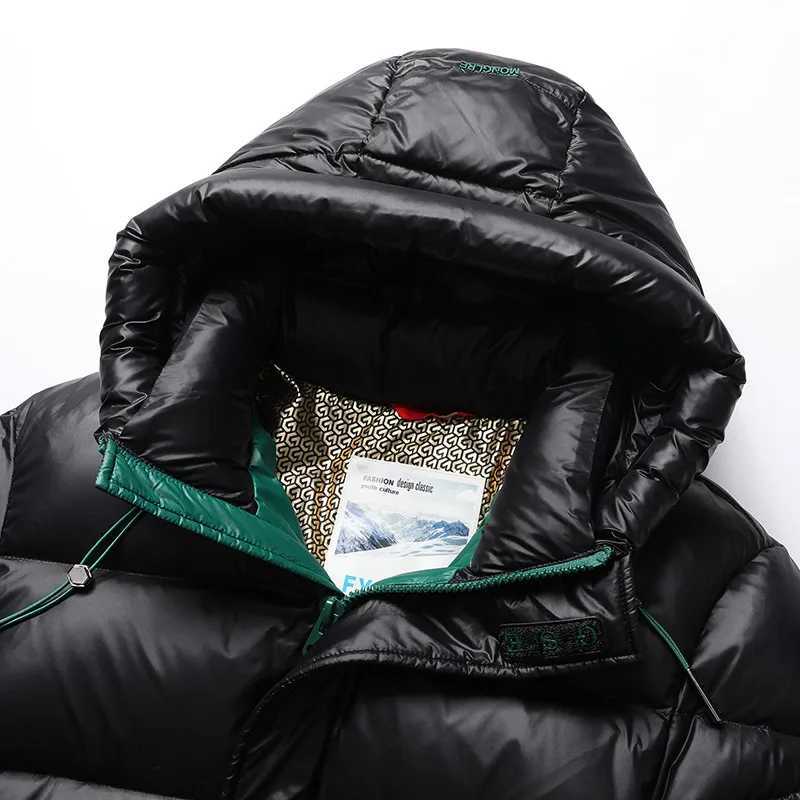 Mens Hooded Casual Down Jacket High Quality Thick Warm Winter Men White Duck Down Jackets Cold Coats Parkas Streetwear W250806