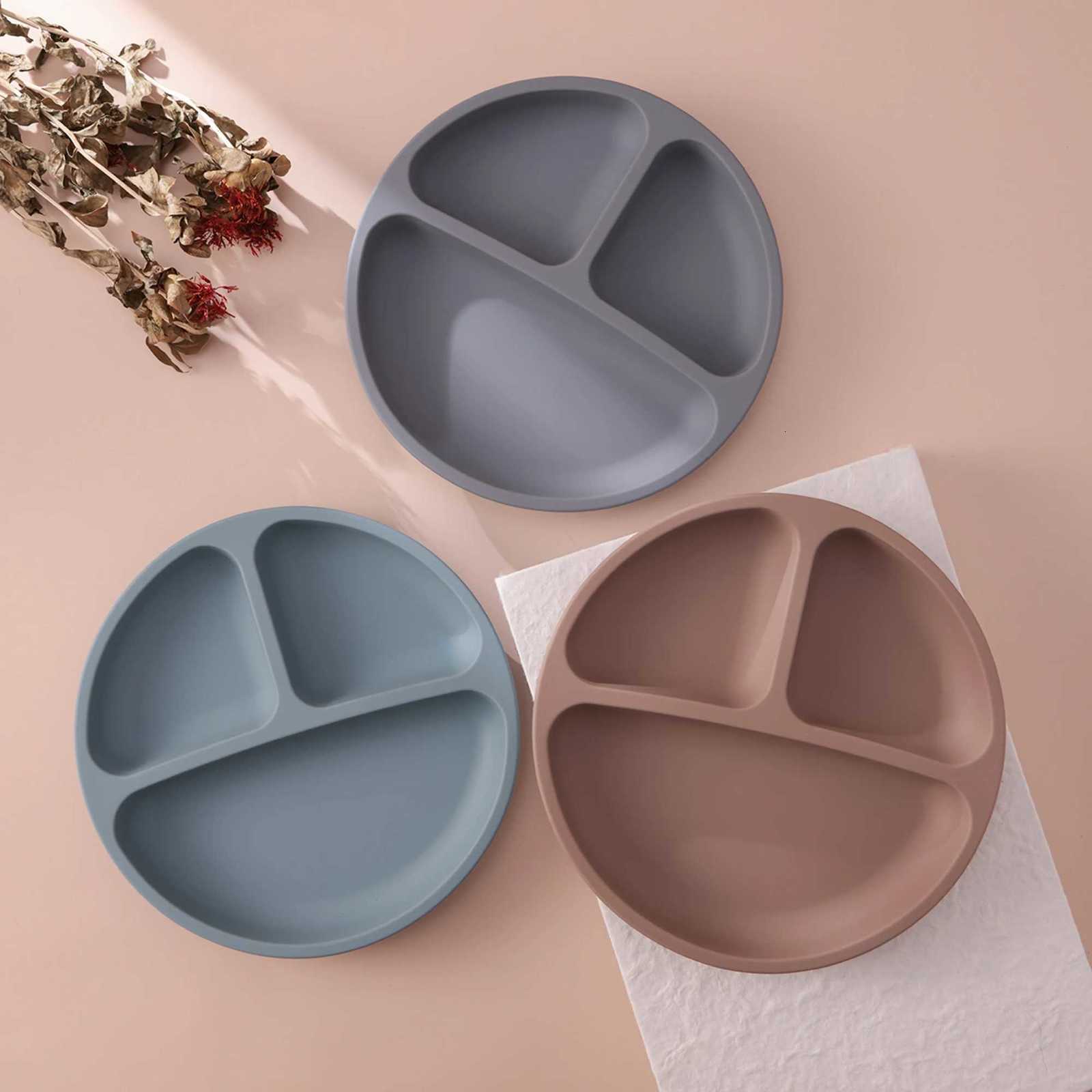 3PCS Silicone Baby Feeding Set Suction Dish Plate BPA Free Toddler Training Tableware Eco Friendly Weaning Utensils Kids X250806