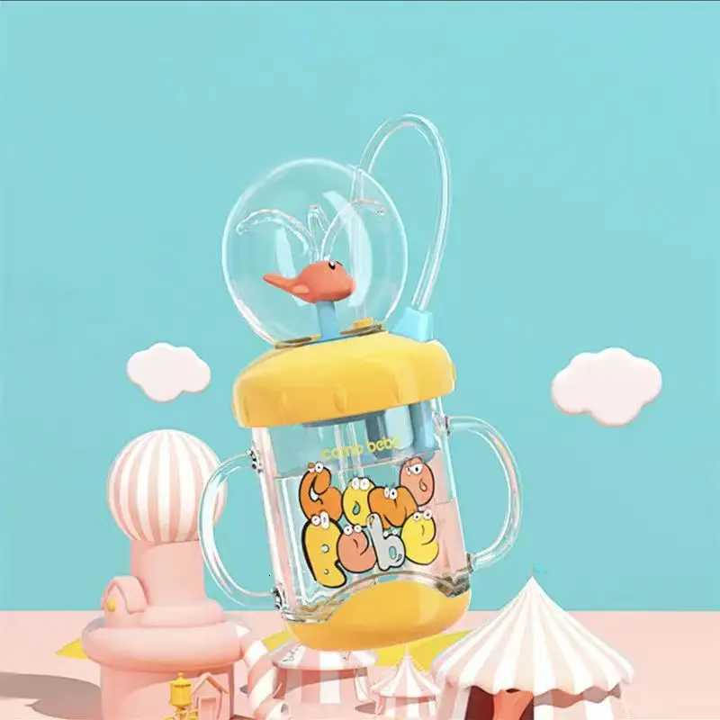 220ml ChildrenS Water Glass Whale Fun Spray Cup Baby Drinking Cup for 6-Year-Olds Kindergarten Home Drinking Cup X250806