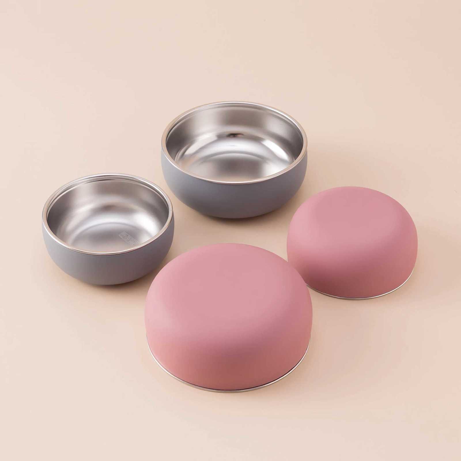 2PCS Baby Stainless Steel Dinner Set Detachable Baby Feeding Bowl Silicone Baby Food Dish Plate BPA Free Childrens Tableware X250806