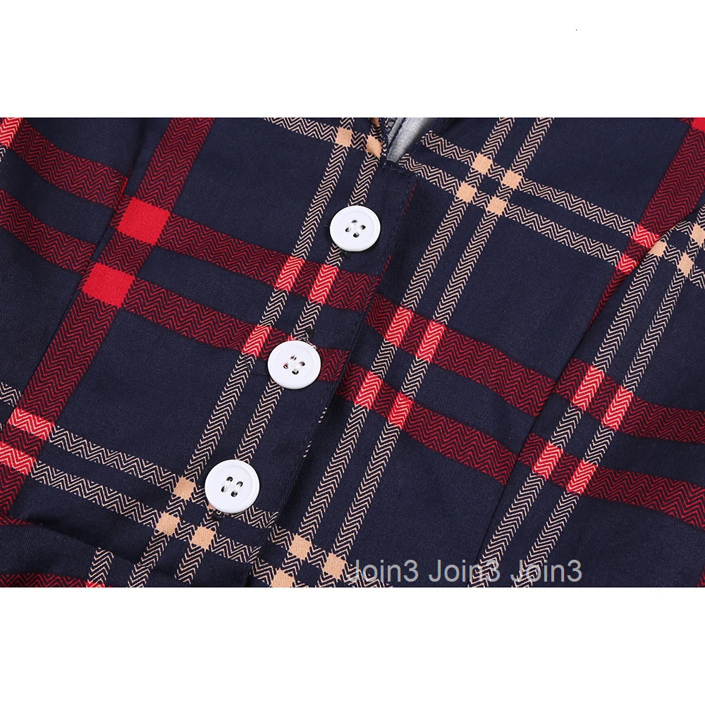 Spring Summer Retro Vintage Women Dress Plaid Printed England Style Large Size Shirt Sundress 50s 60s Pinup Swing Casual Dresses